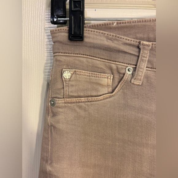 Hudson Women's Size 26Nico Mid Rise Ankle Super Skinny Jeans khaki/light brown - Picture 4 of 9